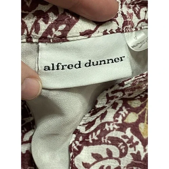 🔥 ALFRED DUNNER Floral Leopard V-Neck Shell Button Blouse 12 EUC! 🔥 - Picture 6 of 11